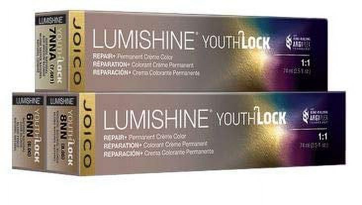 Joico LUMISHINE YOUTHLOCK Repair + Permanent Creme Hair Color Dye (w/Sleek Tint Brush) Youth Lock Haircolor Cream Shine (9NN Natural Natural Light Blonde) - image 1 of 1