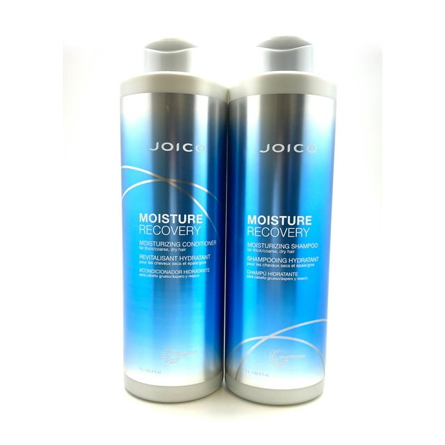 Joico Moisture Recovery Shampoo & Conditioner Liter Duo 33.8 oz with Hydramine Sea Complex for
