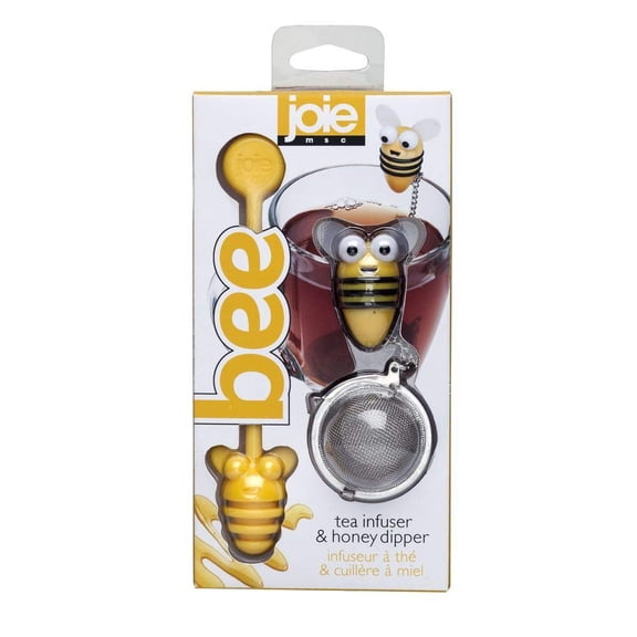 Joie Bee Tea Ball Infuser and Honey Dipper, Yellow