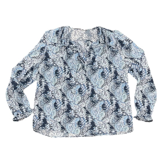 Joie Limited Edition Ladies Crew Neck Elastic Cuff Long Sleeve Peasant Top (Parisian Paisley, L)