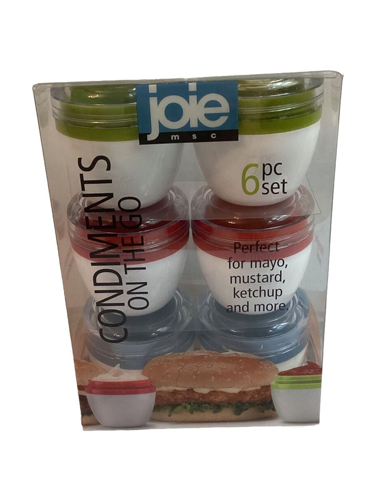 Joie MSC - Small Condiments On The Go Containers - Set of 6