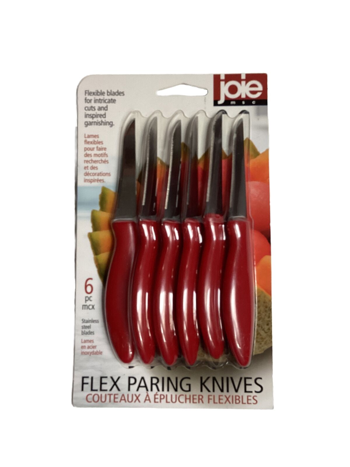 Joie MSC Stainless Steel Flexible Paring/Garnishing Knives Set Of 6