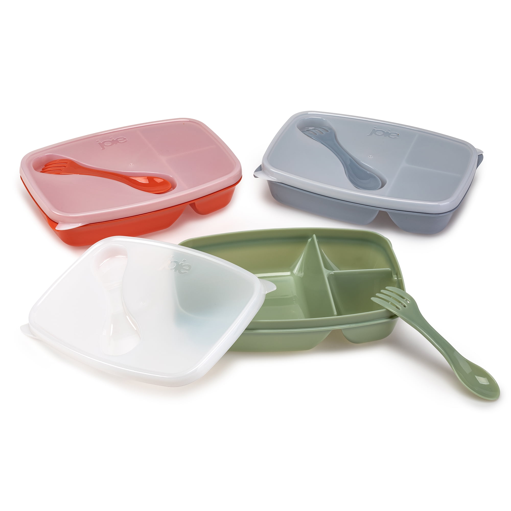Joie Meal Seal Bento Boxes with Lids and Sporks, BPA Free, Set of 3