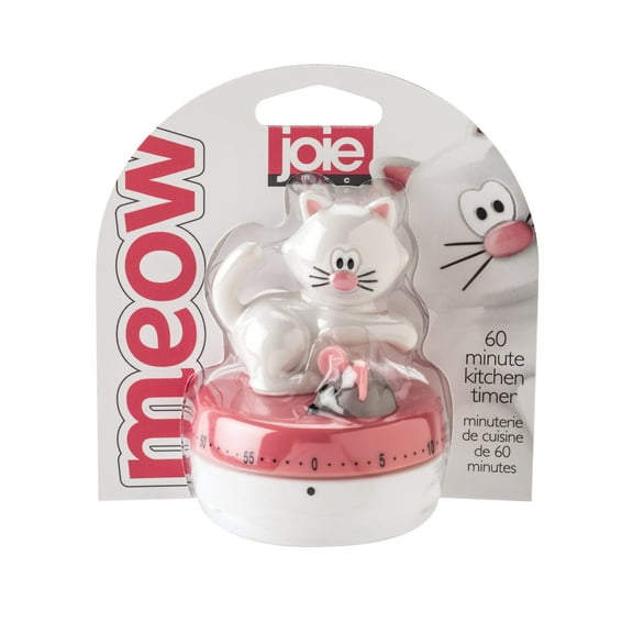 Joie Meow Cat Mechanical Kitchen Timer, Up to 60-Minutes