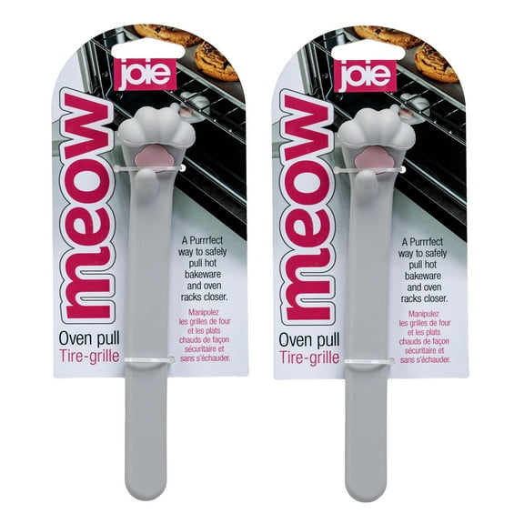 Joie Meow Oven Rack Pull, High-Heat Non-Stick Silicone, Set of 2