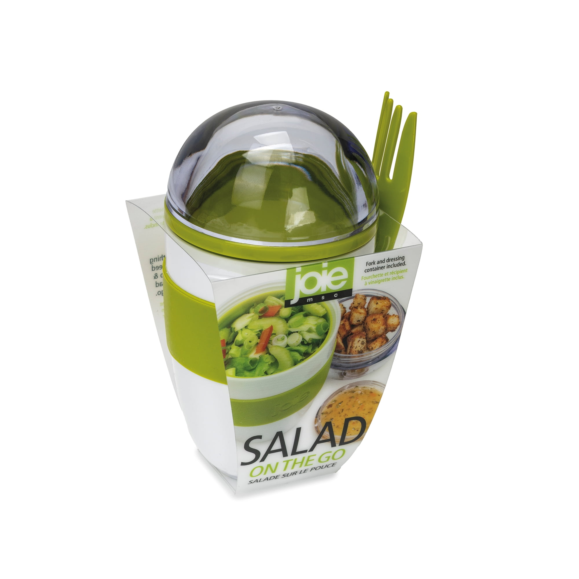 Joie Salad On The Go, BPA Free, Assorted Colors, Fork and Salad