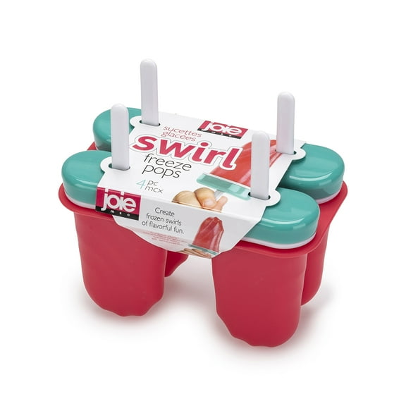 Joie Swirl Freezer Ice Pop Tray, BPA Free, Makes 4 Ice Pops