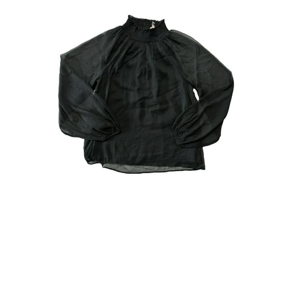 Joie Women's Limited Edition Ladies Long Sleeve Smocked Blouse (Caviar, XS)