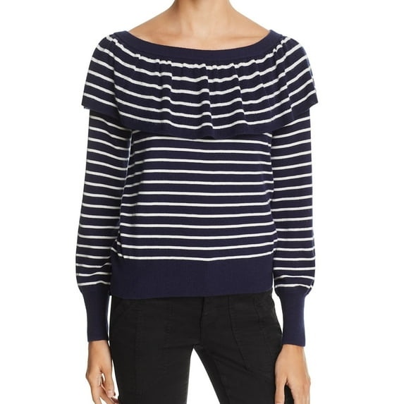 Joie Womens Adinam Knit Sweater, Blue, Medium