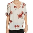 thumbnail image 1 of Joie Womens Arlinda Floral Pullover Blouse, White, Small, 1 of 2