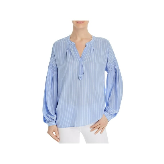 Joie Womens Azabeth Striped Henley Blouse