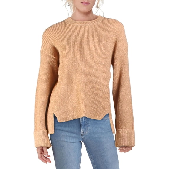 Joie Womens Cicilia Metallic Boxy Pullover Sweater Pink S