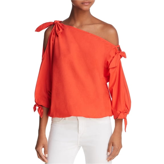 Joie Womens Colissa Off the Shoulder Blouse, Red, XX-Small
