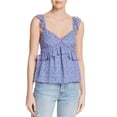 thumbnail image 1 of Joie Womens Diondra Sleeveless Blouse Top, Blue, X-Small, 1 of 2