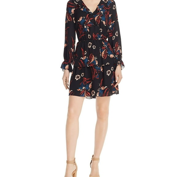 Joie Womens Silk Floral Wrap Dress