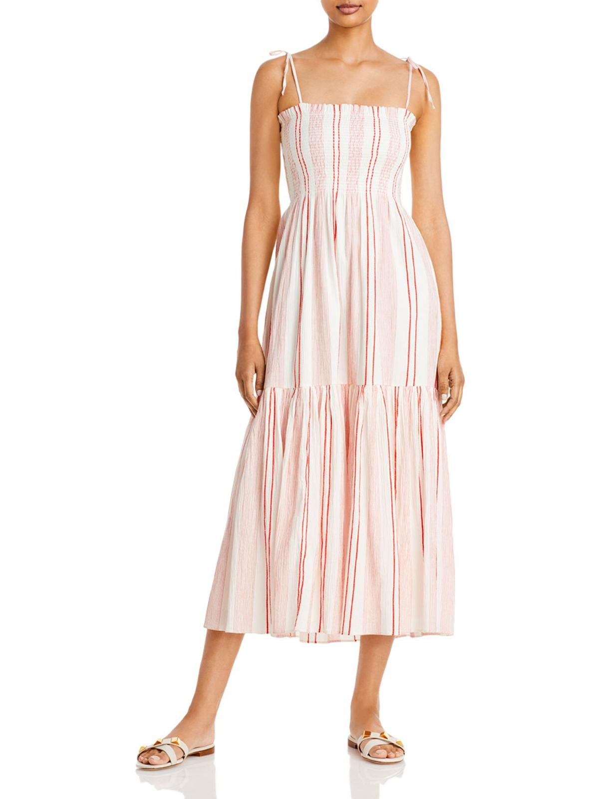 knee length dresses for ladies Rove Linen-Cotton Midi Dress - Crossover Back-Ties main image 1