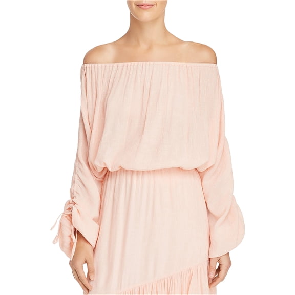 Joie Womens Textured Peasant Blouse, Pink, X-Small