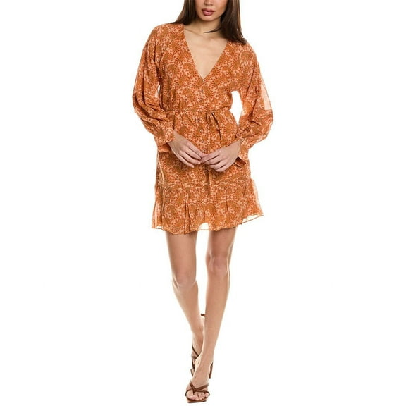 Joie womens Bree Silk Mini Dress, 0, Orange