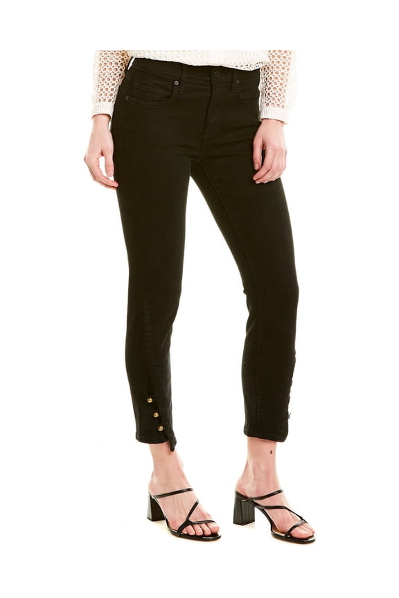 womens Tiessa Caviar Skinny Leg, 23, Black