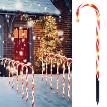 Set of 3 Lighted Candy Cane Christmas Outdoor Decorations 28