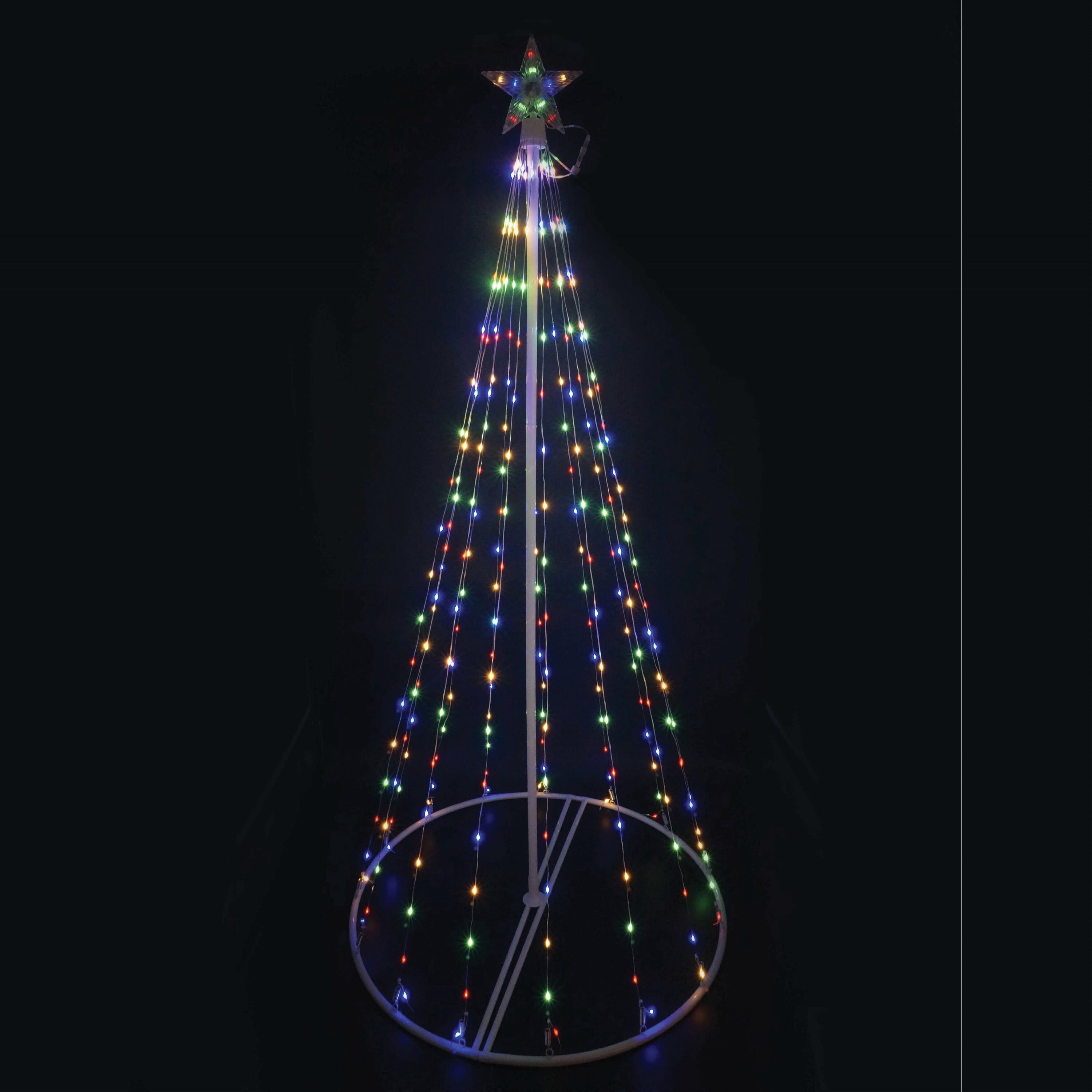 Joiedomi 6FT Tall Plastic Multicolored LED Animated Lightshow Cone Tree