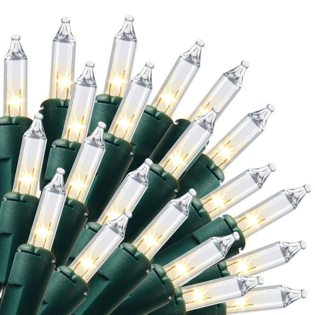 Joiedomi Christmas Lights Outdoor, 300(2x150) Counts 77.8ft Clear White