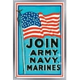 thumbnail image 1 of Join Army Navy Marines Wall Poster, 22.375" x 34" Framed, 1 of 6