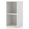 thumbnail image 1 of Join Stackable 2-Cube Wood White Bookcase, 1 of 15