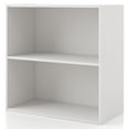 thumbnail image 1 of Join Stackable 2-Tier Wood White Bookcase, 1 of 14