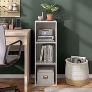 Join Stackable 3-Cube Taupe Grey Bookcase