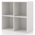 thumbnail image 1 of Join Stackable 4-Cube Wood White Bookcase, 1 of 13