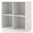 thumbnail image 1 of Join Stackable 4-Cube Wood White Bookcase, 1 of 15