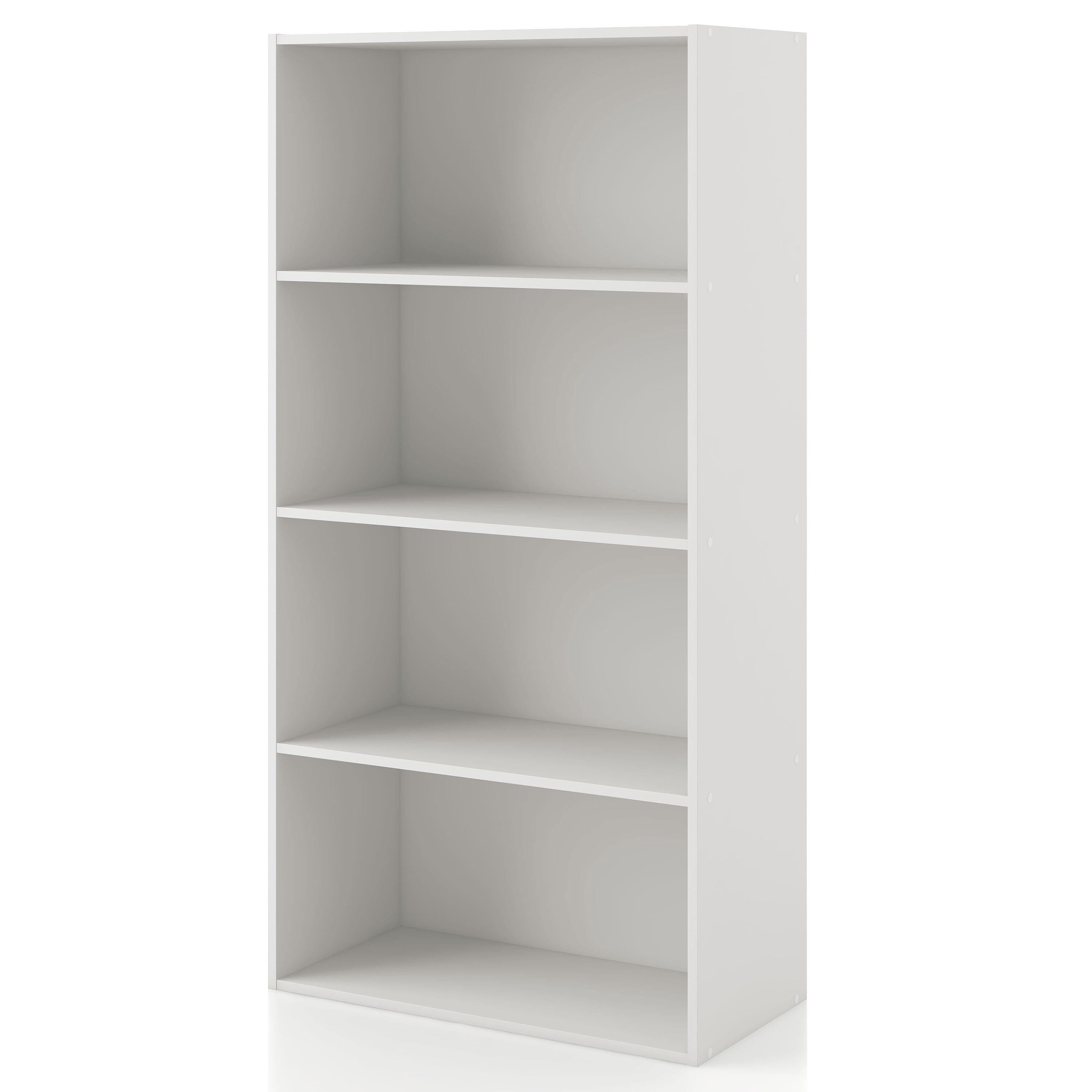 Join Stackable 4-Tier Wood White Bookcase
