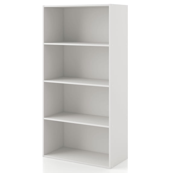 Join Stackable 4-Tier Wood White Bookcase