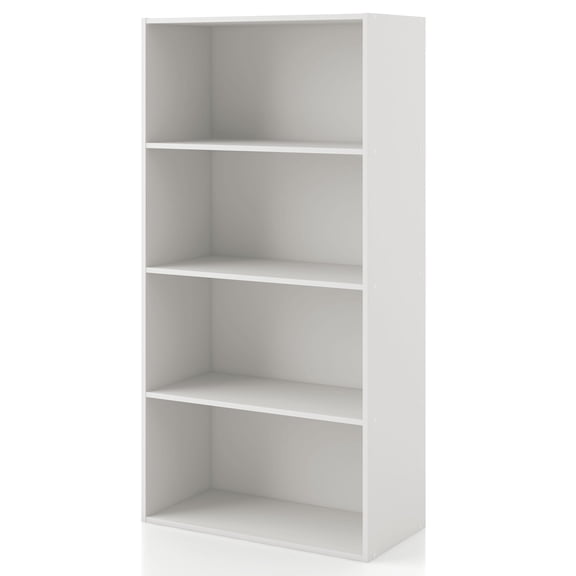 Join Stackable 4-Tier Wood White Bookcase
