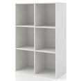 thumbnail image 1 of Join Stackable 6-Cube Wood White Bookcase, 1 of 13