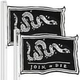 thumbnail image 1 of Join, or Die Black Flag 3x5FT 2-Pack Printed 150D Polyester By G128, 1 of 6