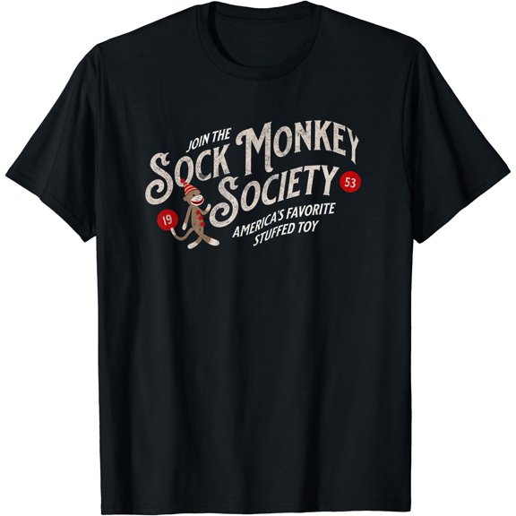 Join the Sock Monkey Society Est 1953 Cute Sock Monkey T-Shirt