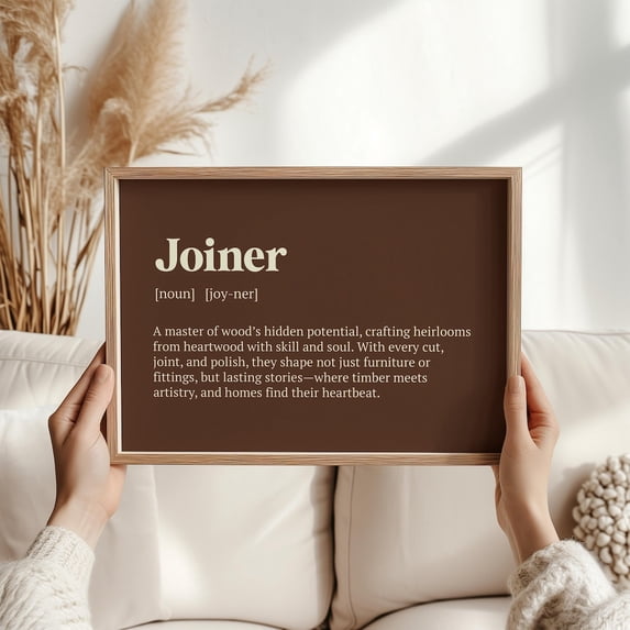 Joiner Definition Wall Art Print, Trade, Woodworker, Carpentry ...