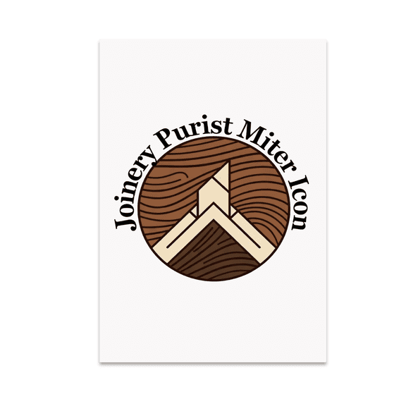 Joinery Purist Miter Icon Wall Art - Joinery Enthusiast - 13x19 Poster Print