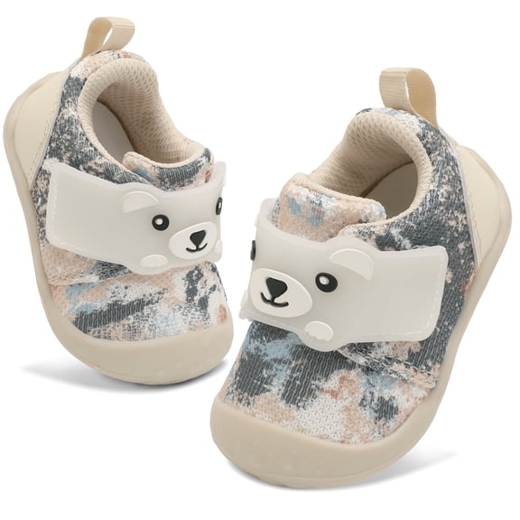 JOINFREE Baby Boy Girl Walking Shoes Infant Wide Breathable Sneakers Slip On Crib Shoes 0-6 Months