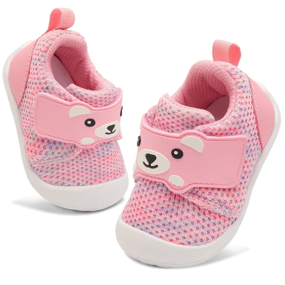 JOINFREE Baby Boy Girl Walking Shoes Infant Wide Breathable Sneakers Slip On Crib Shoes 0-6 Months