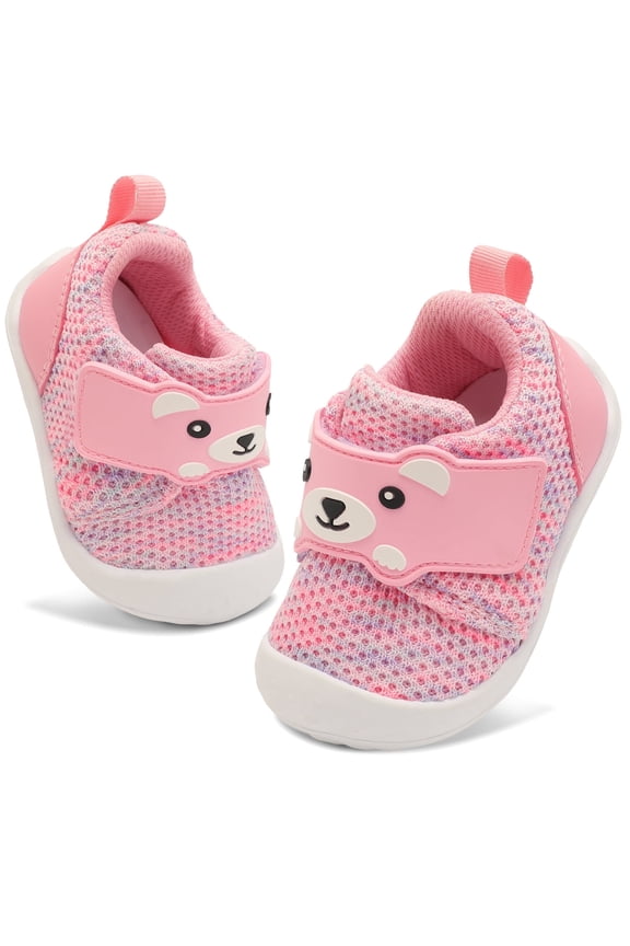 Baby Boy Girl Walk Shoes Wide Slip On Crib Shoes Breathable Sneakers