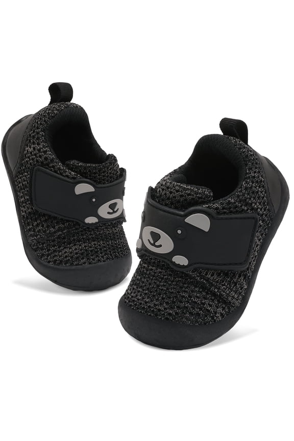 Baby Boy Girl Walking Shoes Kid Wide Breathable Sneakers Slip On Crib Shoes 2-2.6 Years