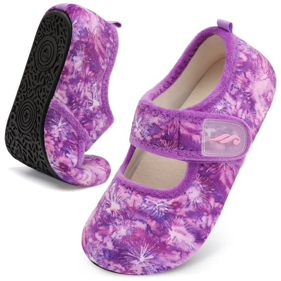 JOINFREE Women Adjustable Rubber Sole Furry Indoor Outdoor Slippers