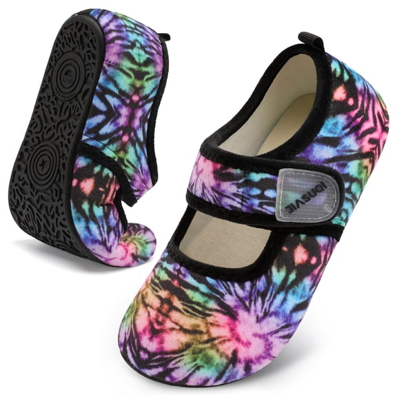 JOINFREE Women Adjustable Rubber Sole Furry Indoor Outdoor Slippers