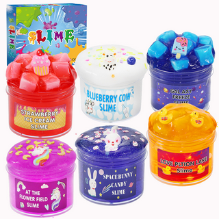 ESSENSON Slime Kit - Slime Supplies Slime Making Kit for Girls Boys, Kids  Art Craft, Crystal Clear Slime, Glitter, Slime Charms, Fruit Slices,  Fishbowl Beads 