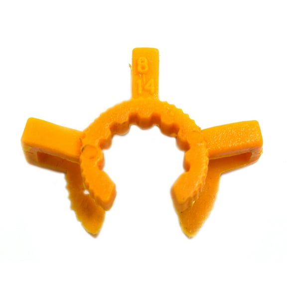 Joint Clip, size 14/23, Standard Taper, Chemical and Temperature Resistant, Yellow, Single Clip - Eisco Labs