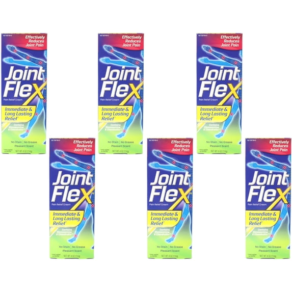 Joint Flex Pain Relief Cream, Pleasant Scent, 4 Oz, 6 Pack