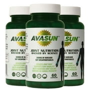 AvaSun Joint Health Support Supplement, Backed by Science, Avocado Soy Unsaponifiable, 300Mg ASU, Plant Based, Dairy Free, Gluten Free, Non-GMO, 60 Daily Capsules per Bottle (6 Month Supply)